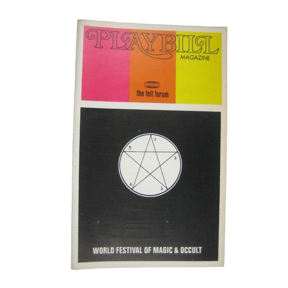 World Festival Magic Occult Playbill 1973 Felt Forum Crozier Al Carthy Willtohn